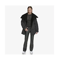 Andrew Marc Black Label Women's Krithia asymmetrical pinstripe wrap Coat
