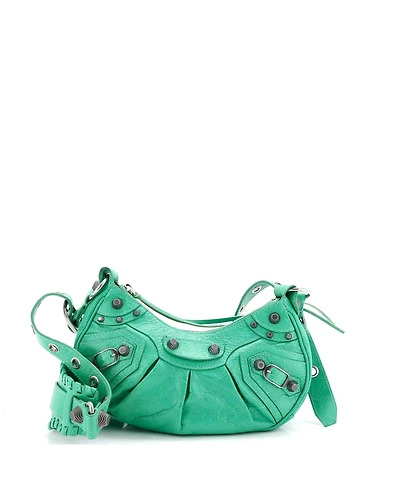 Pre-Owned Balenciaga Xs Le Cagole Giant Studs Shoulder Bag Leather