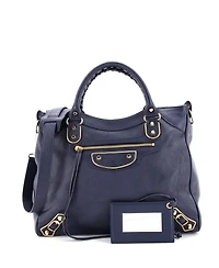 Pre-Owned Balenciaga Medium City Classic Metallic Edge Bag Leather