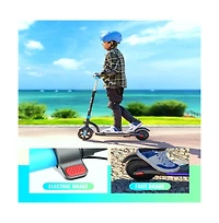 Kids' 180W Electric Scooter-led Display, Adjustable Speed & Height, 25.2Vdc 1A Power, 10 Mph Speed (50Hz/60Hz Compatible) | Colorful Lights Included
