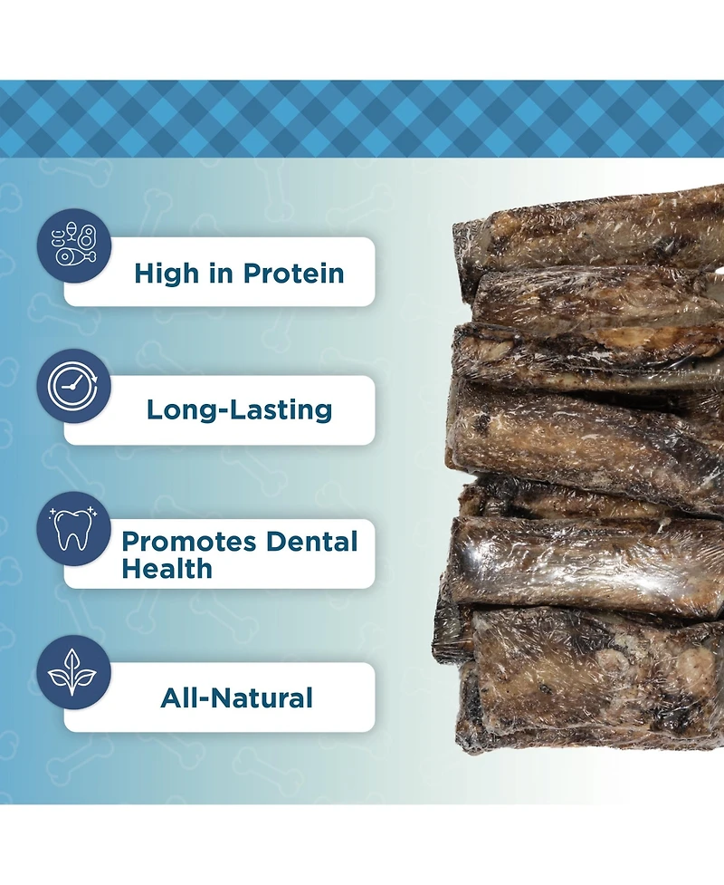Country Living 4"-7" Rib Bones Dog Treats – 7 Count Bag – All-Natural