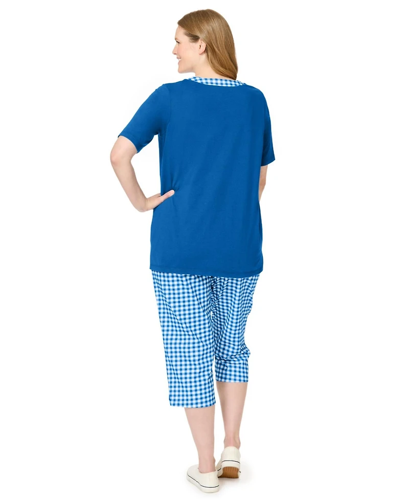 Woman Within Plus 2-Piece Tunic Capri Set
