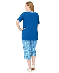 Woman Within Plus 2-Piece Tunic Capri Set