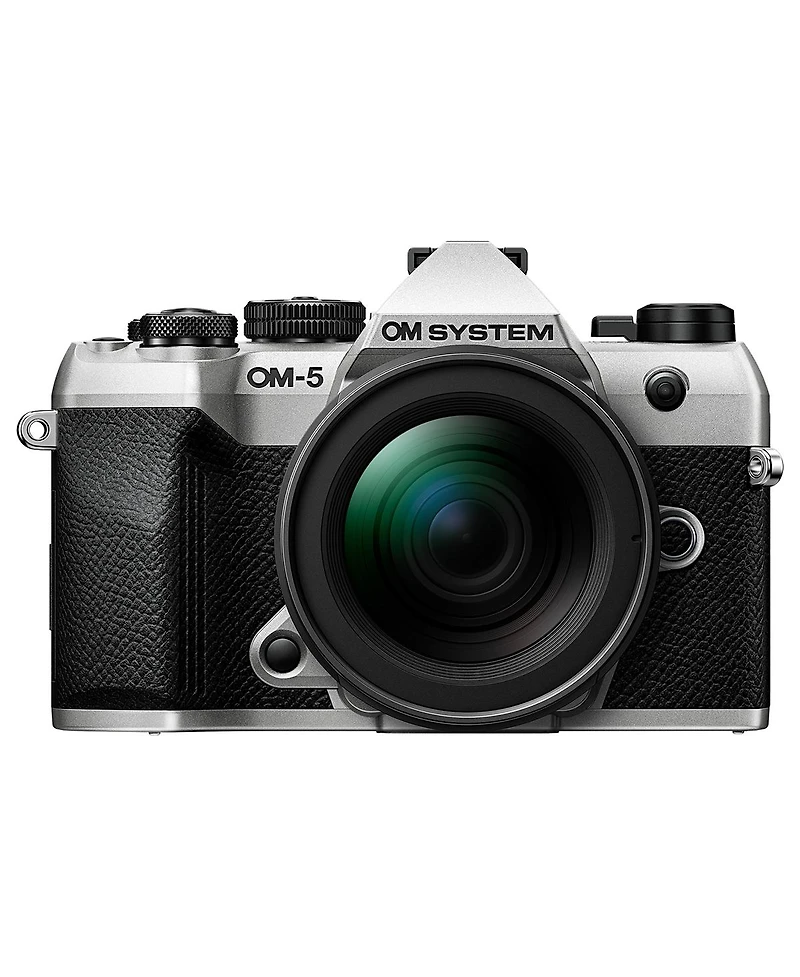Om System Om-5 Mark Ii Mirrorless Camera, Silver with M.Zuiko Digital Ed 12-45mm f/4 Pro Lens
