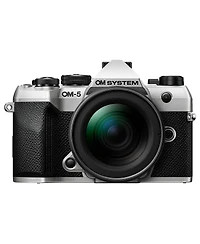 Om System Om-5 Mark Ii Mirrorless Camera, Silver with M.Zuiko Digital Ed 12-45mm f/4 Pro Lens