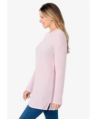 Woman Within Women's Waffle Thermal Sweatshirt