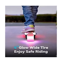 Kids Electric scooter-with Colorful Led Flash Wheels and Deck Lights, 14.6V 2.6AH, Kick-to-Start, Adjustable Speed and Height, Speed Range: 5 Mph, 3.5