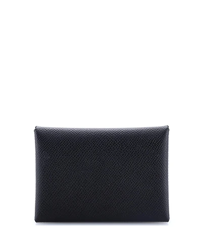 Pre-Owned Hermes Calvi Duo Card Holder Epsom