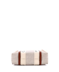 Pre-Owned Chloe Medium Woody Tote Canvas with Leather