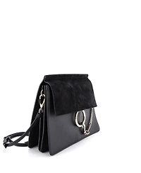 Pre-Owned Chloe Medium Faye Shoulder Bag Leather and Suede