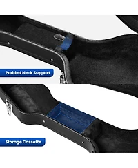 Yescom Electric Guitar Case for Stratocaster Style w/ Folding Guitar Floor Stand