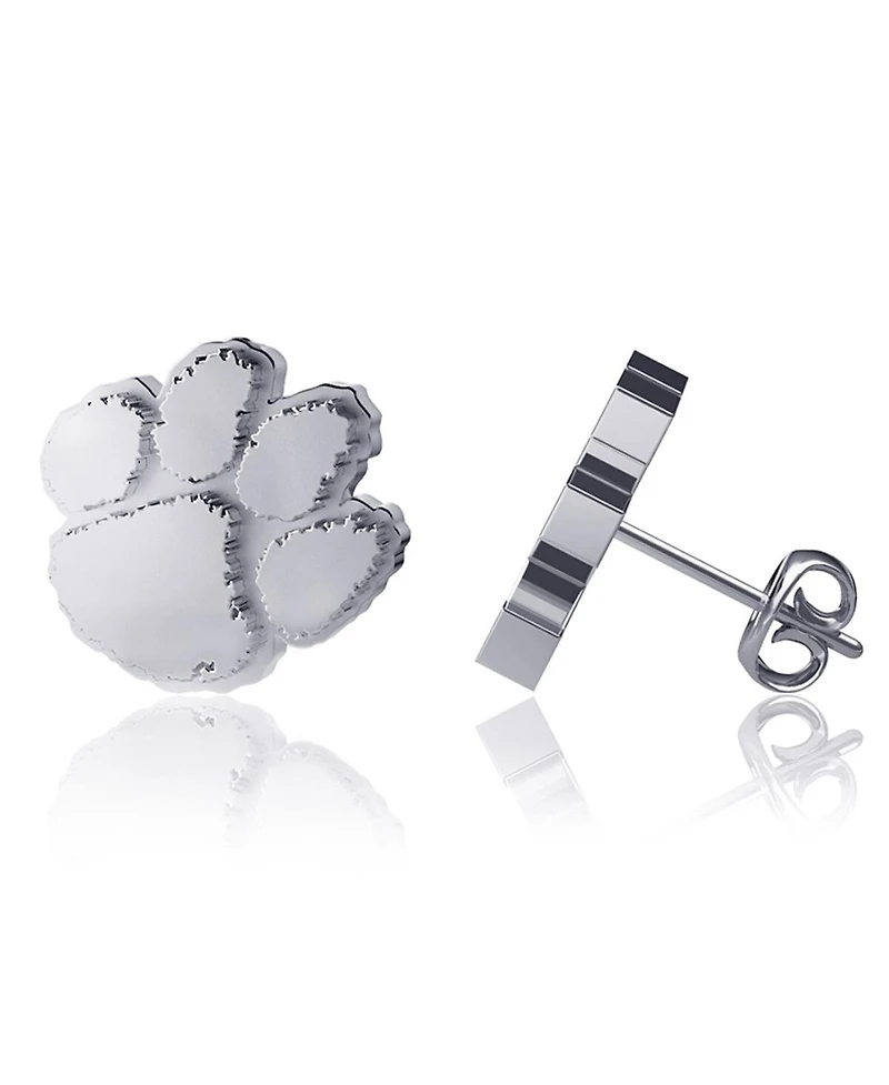 Dayna Designs Clemson Tigers Silver Post Earrings