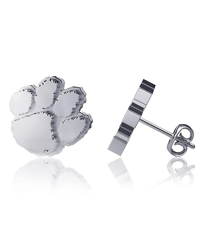 Dayna Designs Clemson Tigers Silver Post Earrings