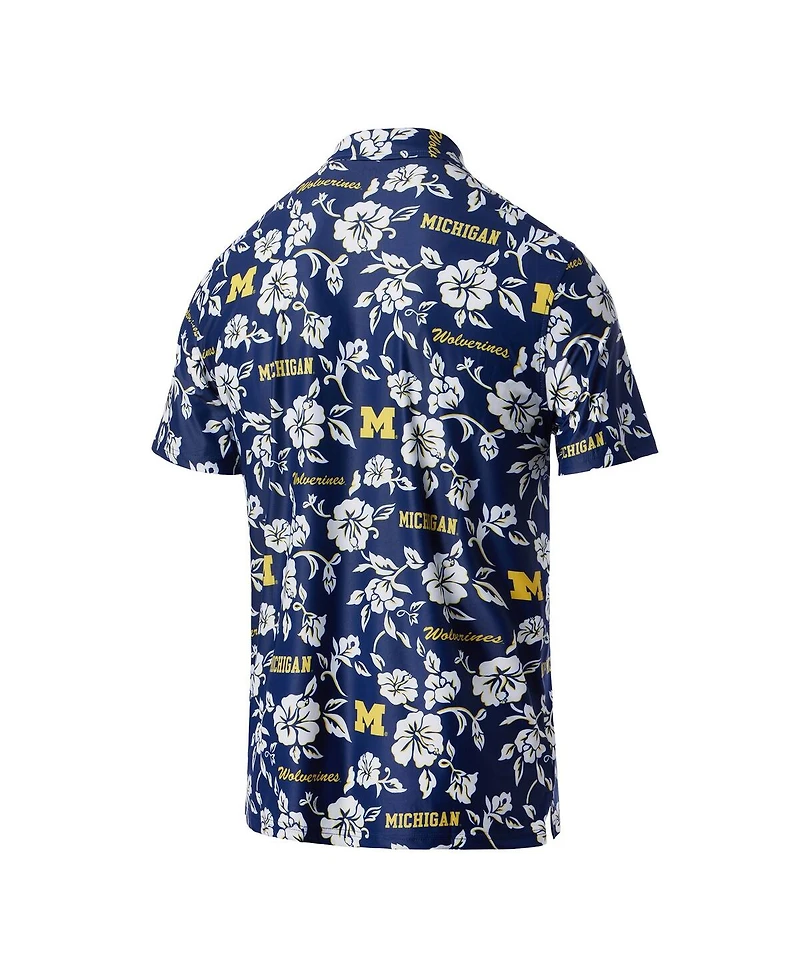 Reyn Spooner Men's Navy Michigan Wolverines Pua Performance Polo Shirt
