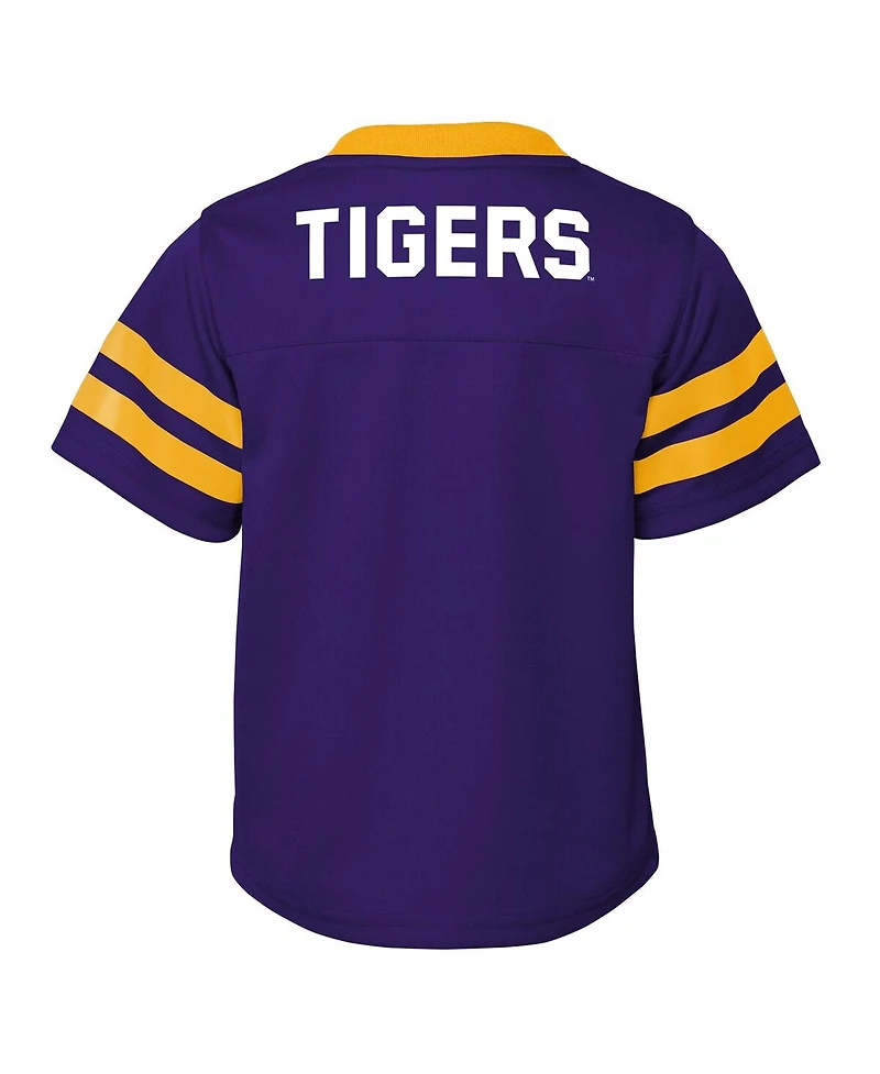 Outerstuff Toddler 2-Piece Purple/Gold Lsu Tigers Red Zone Two-Piece V-Neck Top and Pants Set