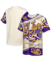 Outerstuff Big Boys and Girls Cream Lsu Tigers Make Noise T-Shirt