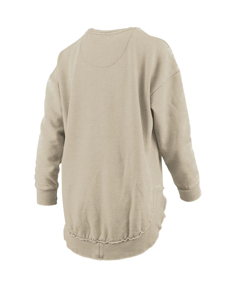 Pressbox Women's Tan Penn State Nittany Lions Poncho Fleece Pullover Sweatshirt