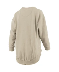 Pressbox Women's Tan Penn State Nittany Lions Poncho Fleece Pullover Sweatshirt