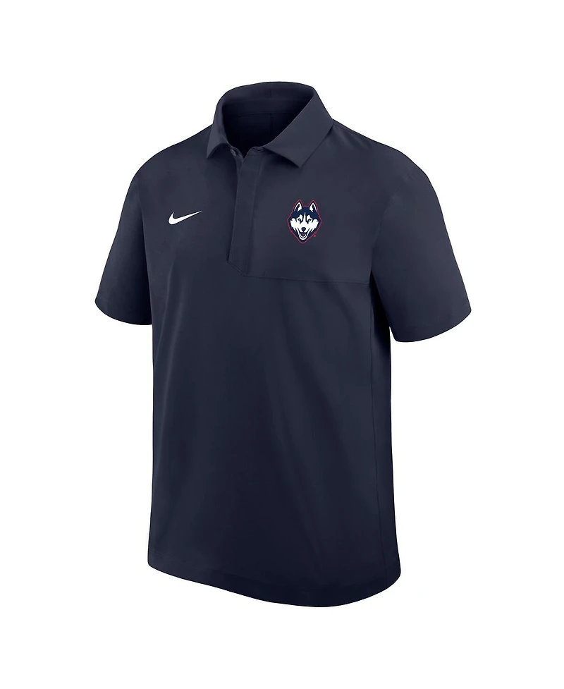 Nike Men's Navy UConn Huskies Woven Dri-fit Polo Shirt