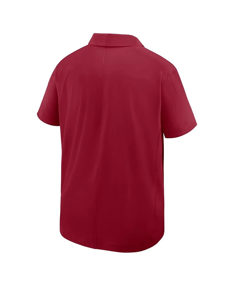 Nike Men's Cardinal Arkansas Razorbacks Woven Dri-fit Polo Shirt