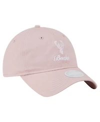 New Era Women's Pink Milwaukee Bucks Gameday Preppy 9Twenty Adjustable Hat