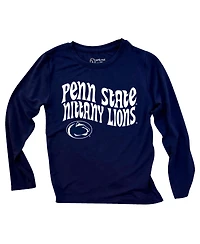 Wes & Willy Toddler 2-Piece Penn State Nittany Lions Long Sleeve Top and Striped Tri-Blend Leggings Set