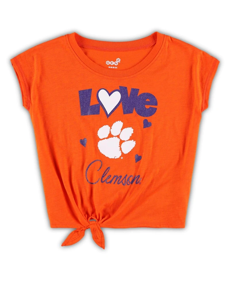 Outerstuff Toddler 2-Piece Orange/Purple Clemson Tigers Forever Love Team T-Shirt and Leggings Set