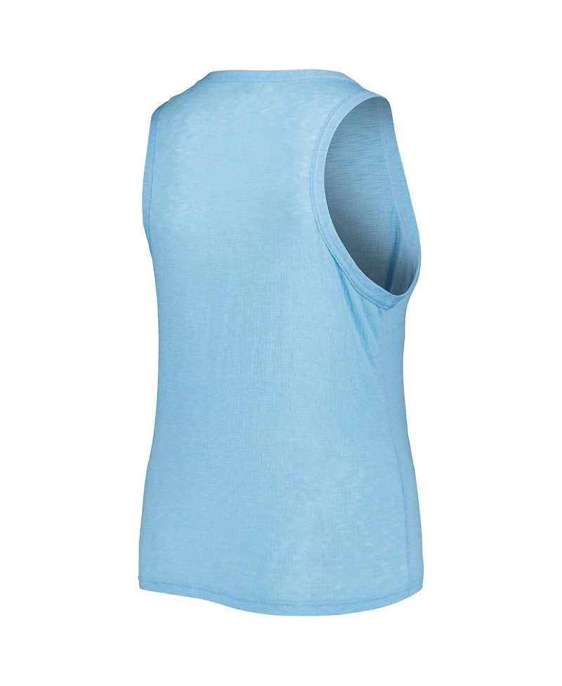 Soft as a Grape Women's Royal Kansas City Royals Plus High Neck Tri-Blend Tank Top