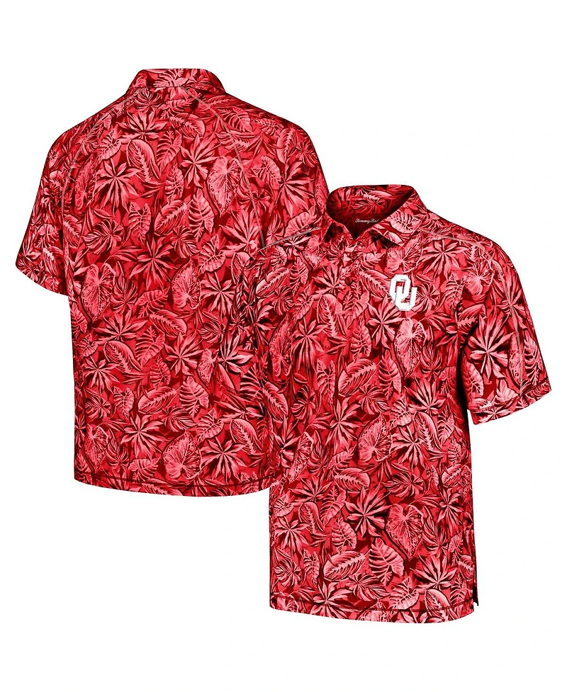 Tommy Bahama Men's Crimson Oklahoma Sooners Tropical Score IslandZone Polo Shirt