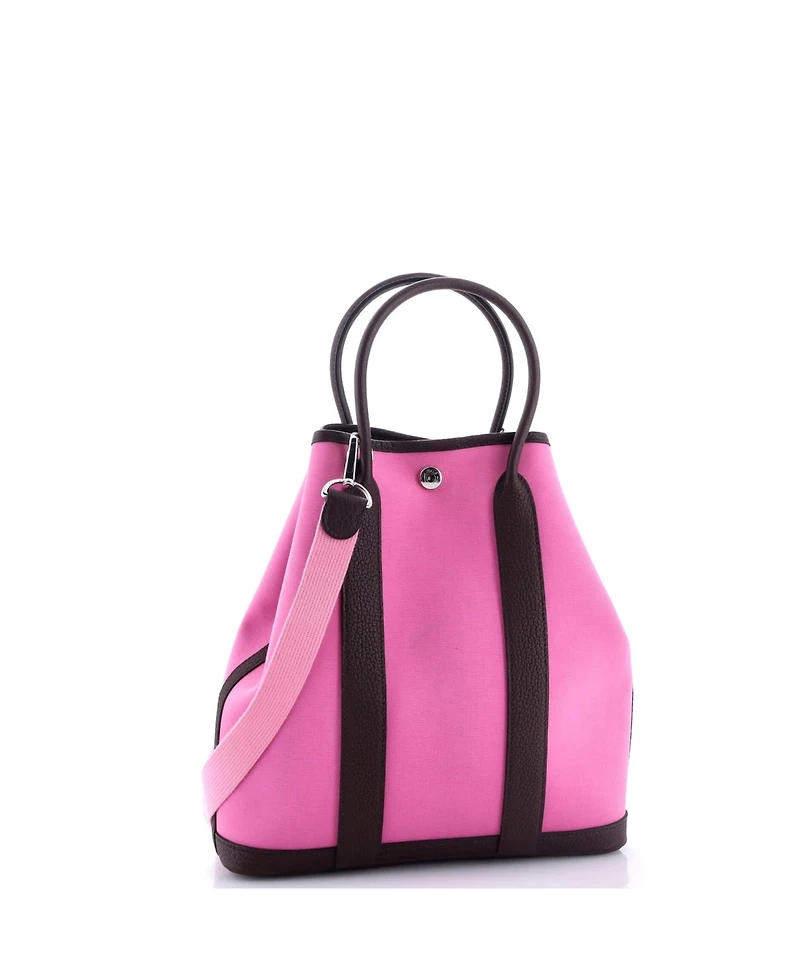 Pre-Owned Hermes 28 Garden File Tote Toile and Leather