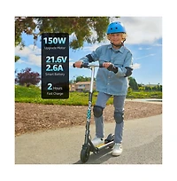 Kids' Electric Scooter with Led Display, 150W High-Power Motor, Dual Brake System