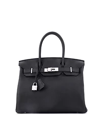 Pre-Owned Hermes Birkin 30 Handbag Togo with Palladium Hardware