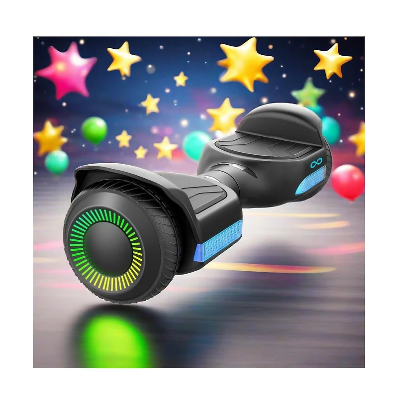 Everyfun Kids' All-Terrain Self-Balancing Scooter-Colorful Led Lights, Built-in Music Speaker, 7.75mph Speed