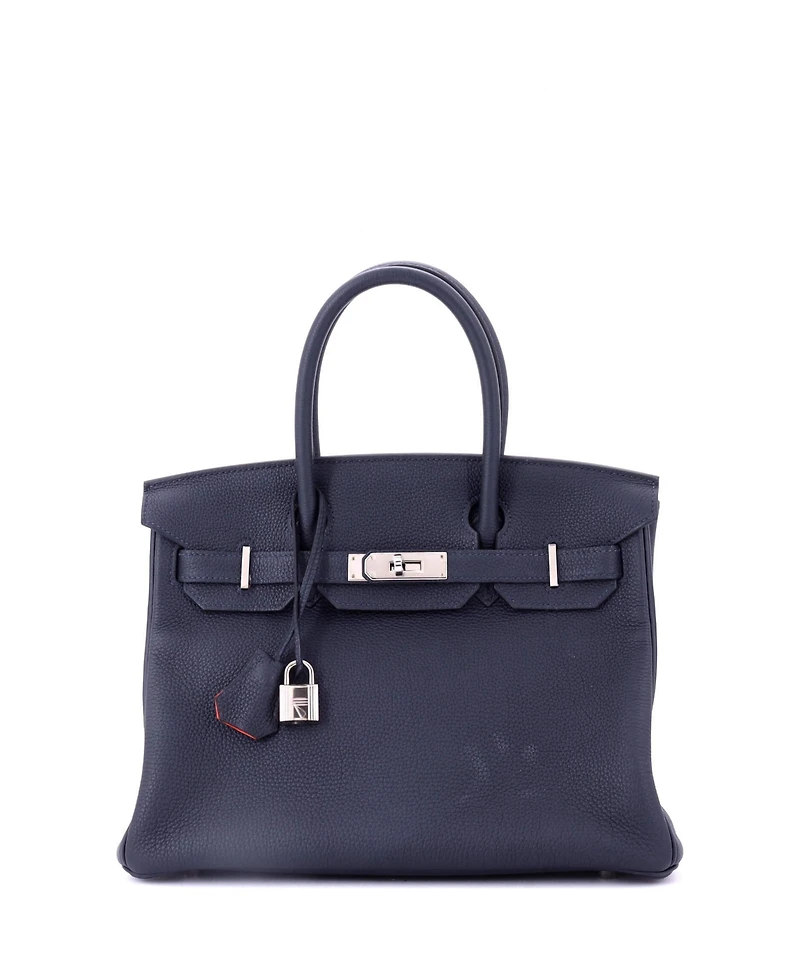 Pre-Owned Hermes Birkin 30 Handbag Verso Togo with Palladium Hardware