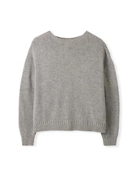 Celtic & Co. Women's Boxy Saddle Shoulder Crew Neck Sweater