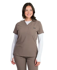 Medgear Camilla Women's Slim Scrubs Top with One Pocket