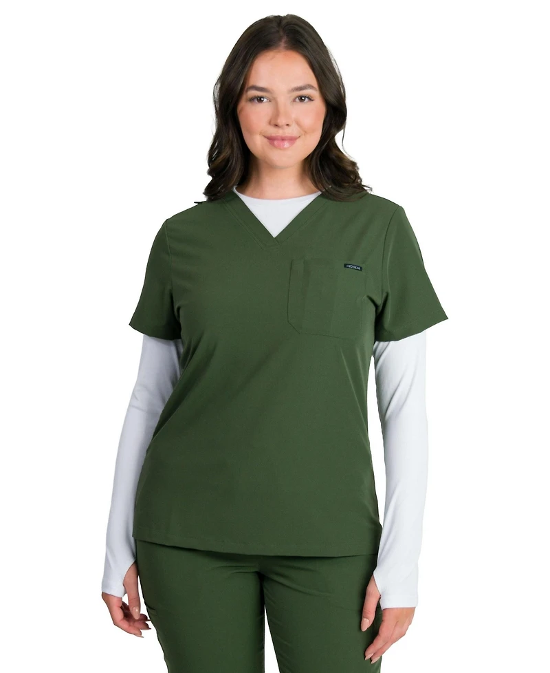 Medgear Camilla Women's Slim Scrubs Top with One Pocket