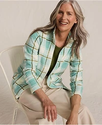 Lands' End Women's Tall Anyweather Fleece Full Zip Print Jacket