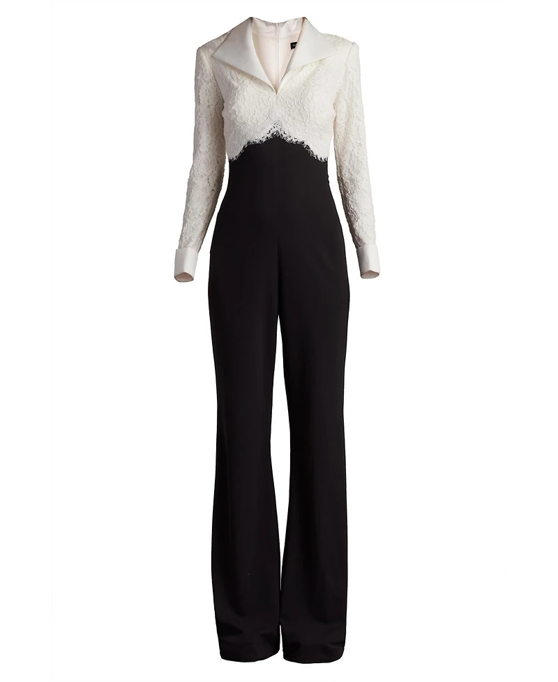 Tadashi Shoji Women's Deacon Collar Jumpsuit