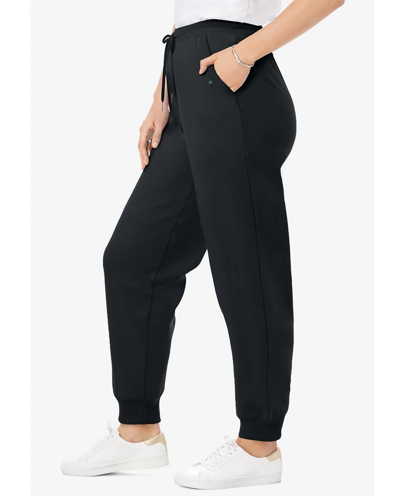 Woman Within Plus Better Fleece Jogger Sweatpant