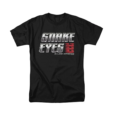 Logovision Men's Snake Eyes G.i. Joe Origins Logo Stacked T Shirt