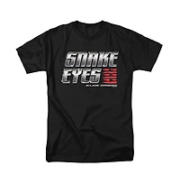 Logovision Men's Snake Eyes G.i. Joe Origins Logo Stacked T Shirt
