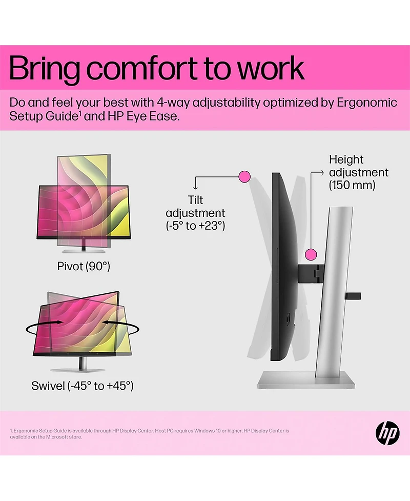 Hp E24t G5 23.8" 16:9 Full Hd Touchscreen Ips Lcd Monitor