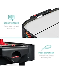 Best Choice Products 40in Air Hockey Arcade Table w/ 100V Motor, Electric Fan, 2 Strikers