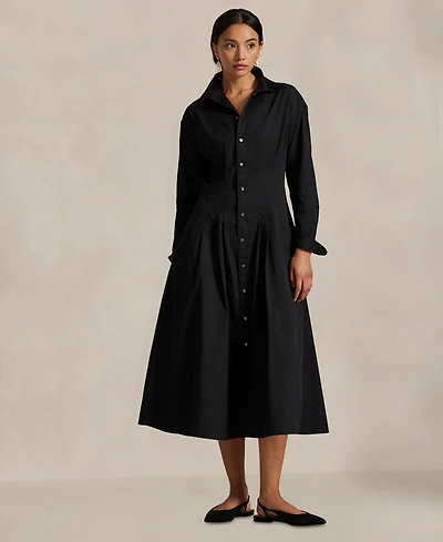 Polo Ralph Lauren Women's Pleated Cotton Shirtdress