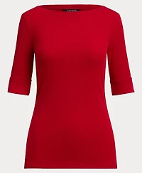 Lauren Ralph Stretch Cotton Boatneck T-Shirt