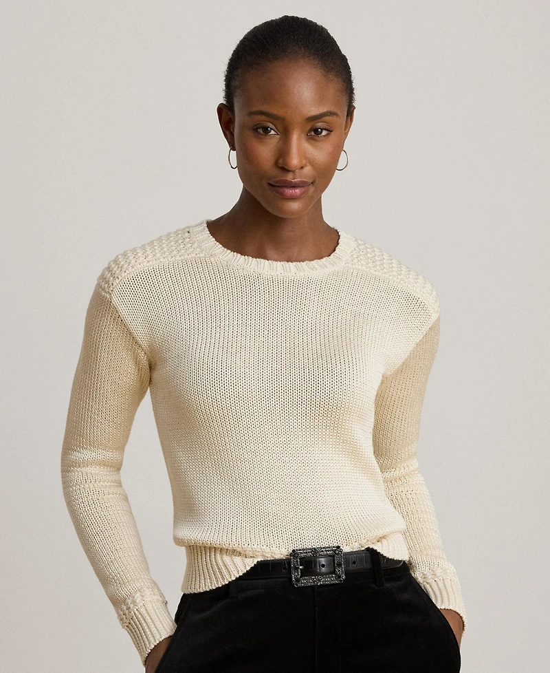 Lauren Ralph Women's Crewneck Shimmer Sweater