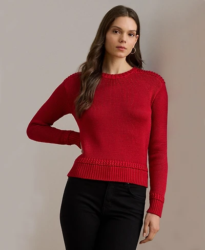 Lauren Ralph Women's Crewneck Shimmer Sweater