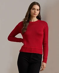 Lauren Ralph Women's Crewneck Shimmer Sweater
