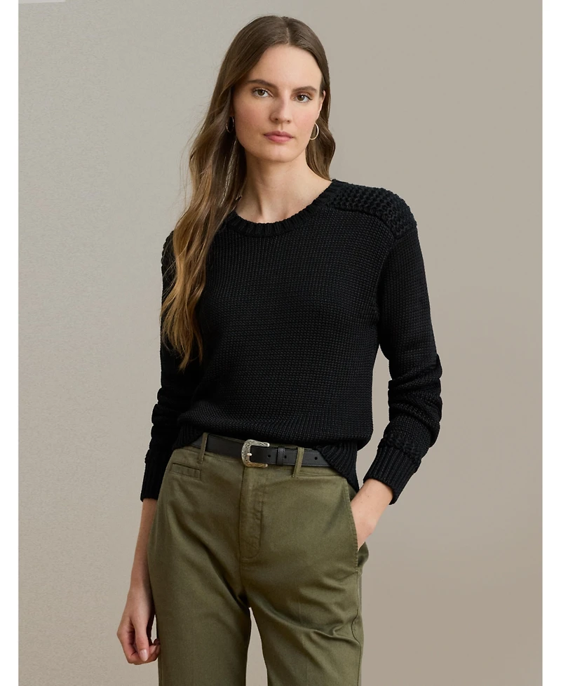 Lauren Ralph Women's Crewneck Shimmer Sweater